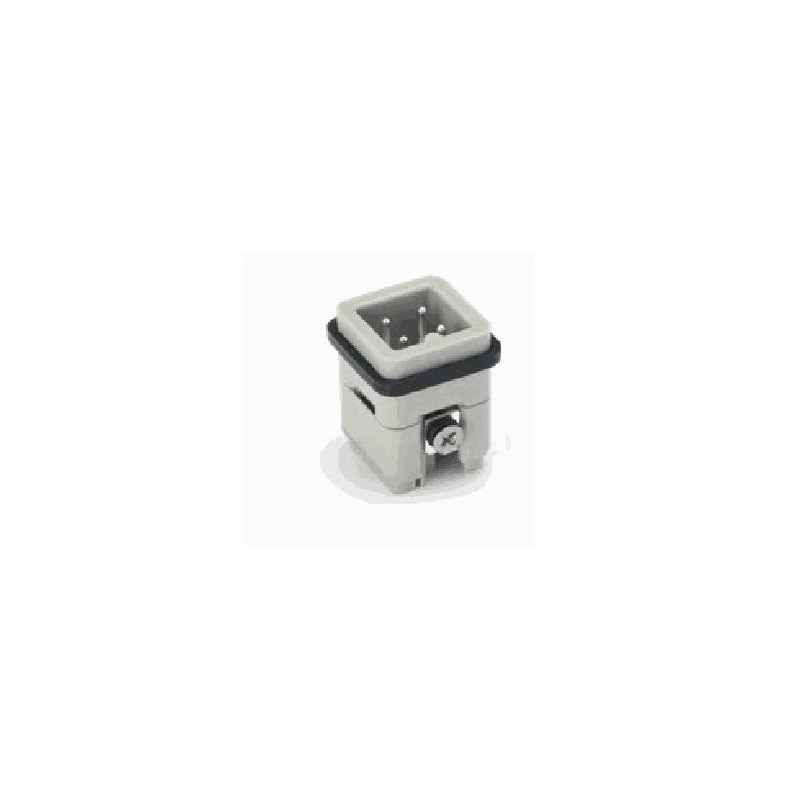 Insert HA, Raccordement à vis, mâle, 3 pin, 10A, Polycarbonate, 3A 